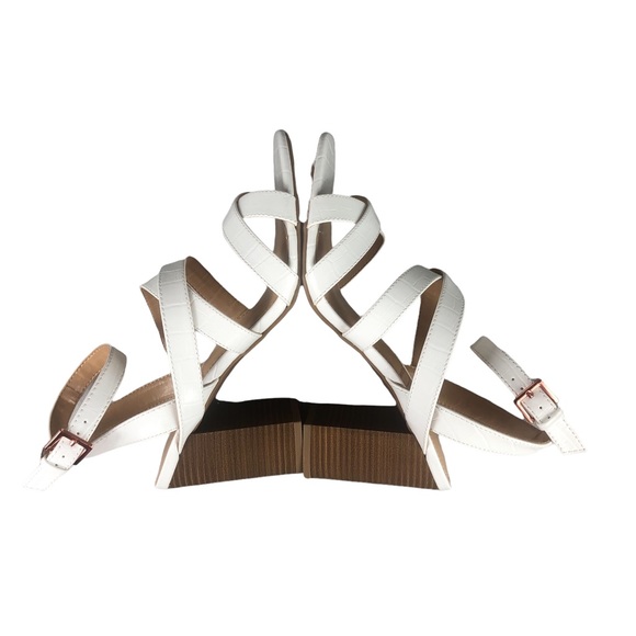 LC LAUREN CONRAD ROOIBOS White Strappy High Heel Sandals - Picture 6 of 11